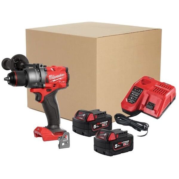 Milwaukee M18 FPD3-502 FUEL™ iskuporakonesarja, 2x5Ah akut ja laturi, BLACK FRIDAY erikoiserä!