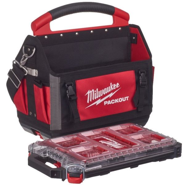 Milwaukee Packout 40cm työkalukassi, Packout ohut lokerikko kaupan päälle!