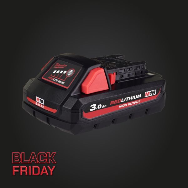 Milwaukee M18 HB3 3,0Ah High Output akku | Black Friday erikoiserä!