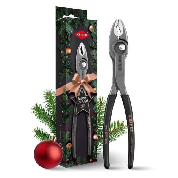 Knipex TwinGrip XMAS 82 01 200 S02 siirtoleukapihdit 200mm, joululahjapakkauksessa