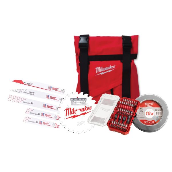 Milwaukee tarvikesarja 51-osaa + reppu kaupan päälle!