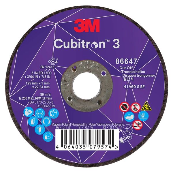 3M Cubitron 3 katkaisulaikka 125x1.0mm T41, 86647