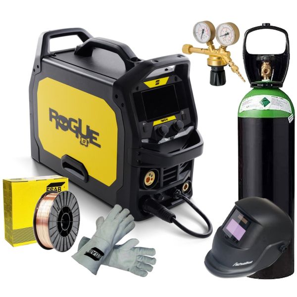 ESAB Rogue EMP 210 Pro monimenetelmäkone -hitsauskonepaketti sis. kaasupullon!