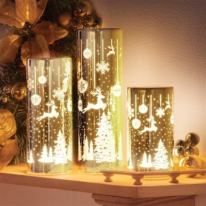 Christmas Table Light 3 Set Gold