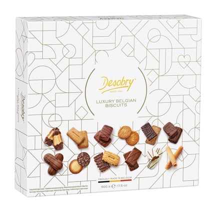 500gm Desobry Belgian Chocolate Biscuit Selection