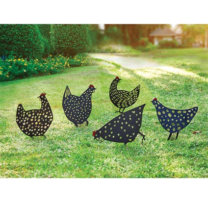 Garden Chicken Silhouettes