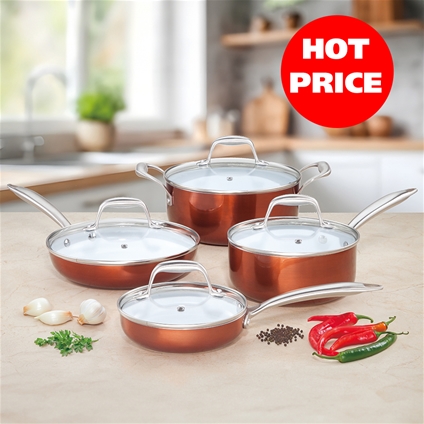 8 Piece Ceramic Cookware Set