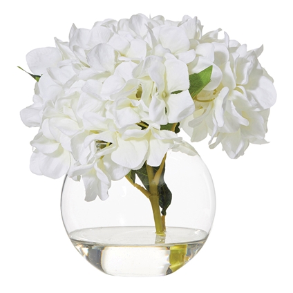 White Faux Hydrangea