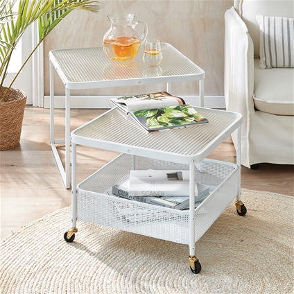 White Metal Nesting Tables