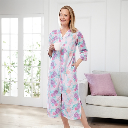 Comfort Roses Zip Nightie