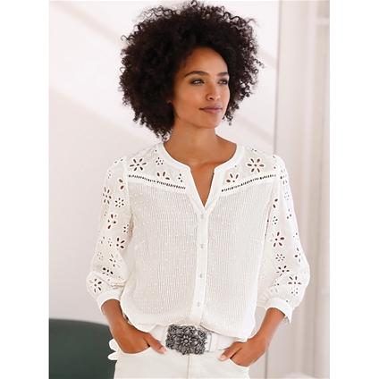 Broderie Crinkle Blouse