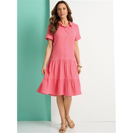 Cotton Gauze Tunic Dress