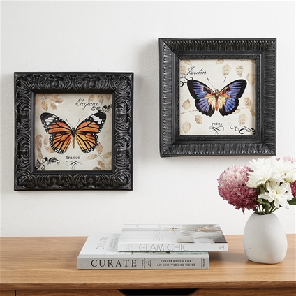 Wall Decor Butterfly Print in Frame