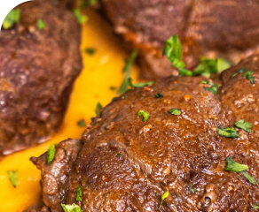 Receita bochechas de porco preto com puré de batata doce