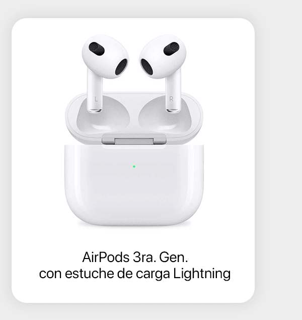 AirPods 3ra Generación con estuche de carga Lightning