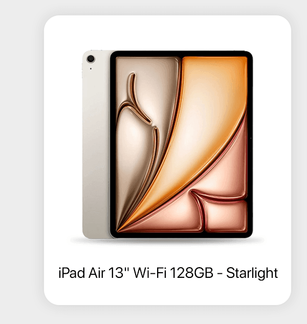 iPad Air 13 Wi-Fi 128GB Starlight