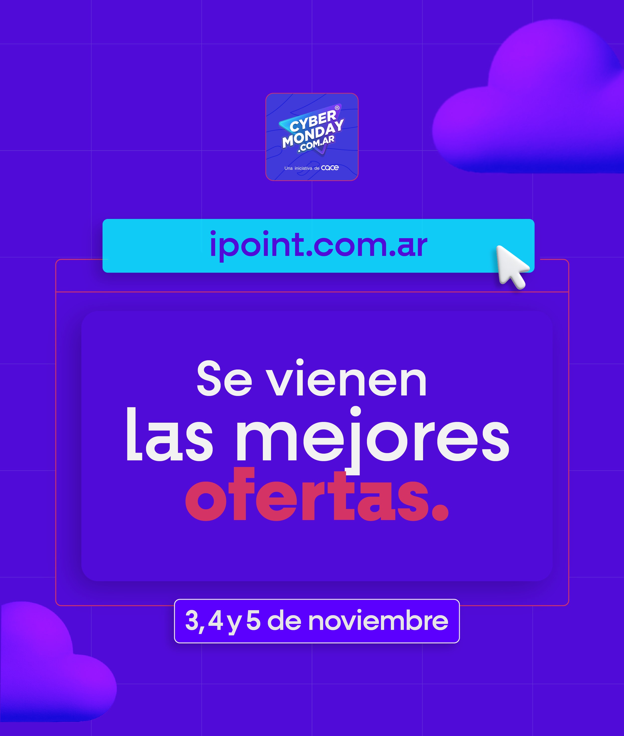 Se vienen las mejores ofertas. ipoint.com.ar 3, 4 y 5 de noviembre iPoint