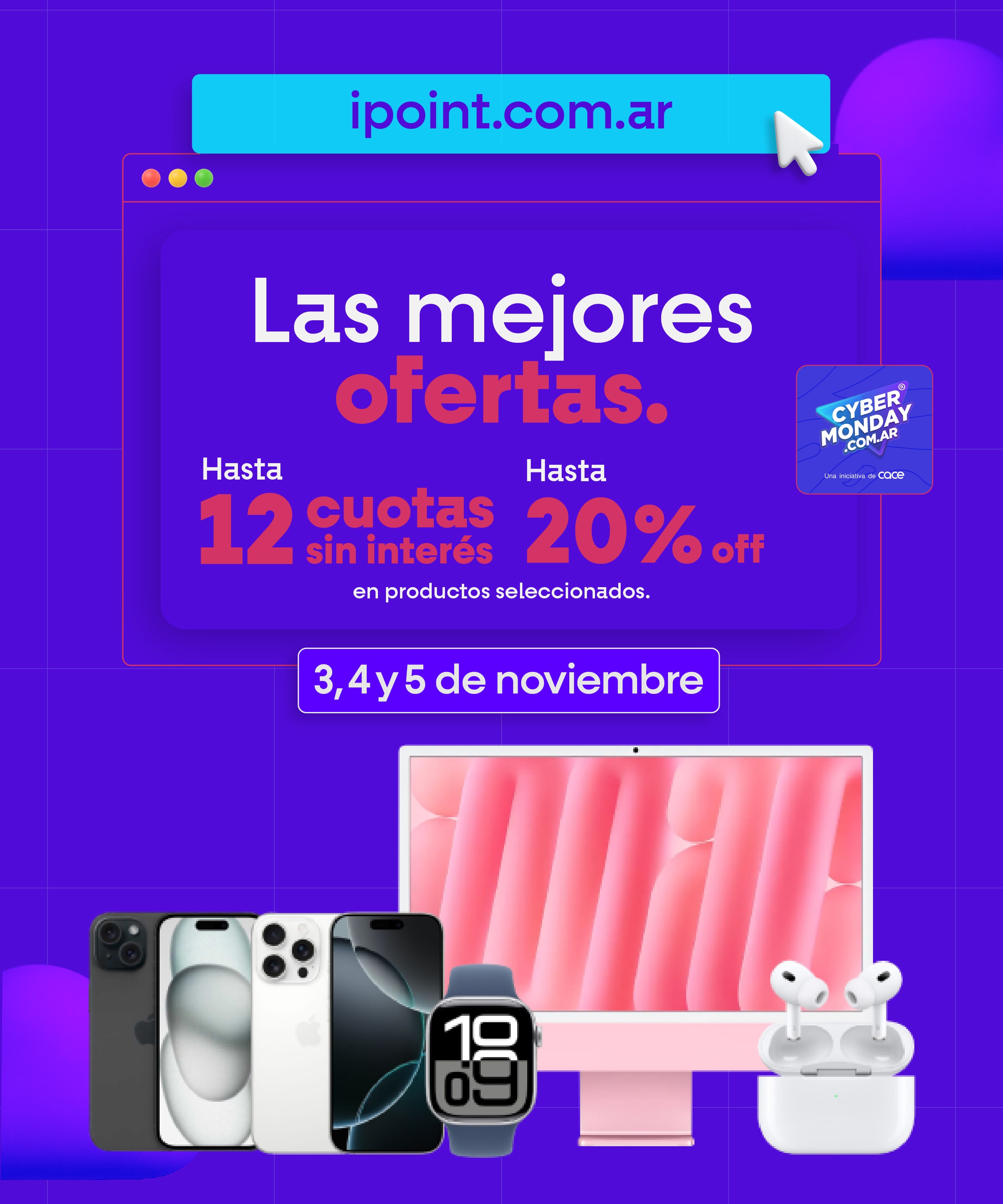 Se vienen las mejores ofertas. ipoint.com.ar 3, 4 y 5 de noviembre iPoint
