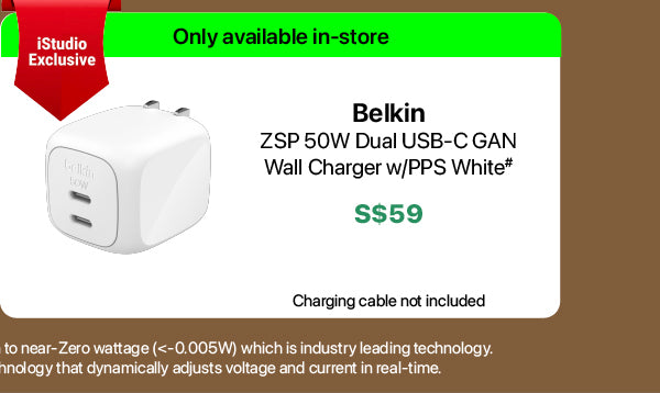 Belkin ZSP 50W Dual USB-C GAN