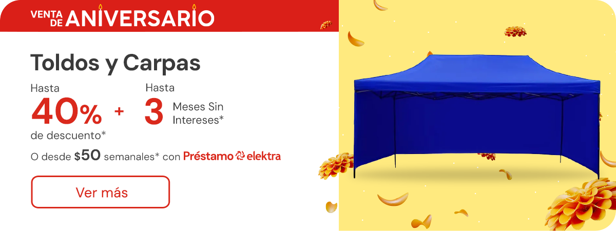 Toldos y Carpas con hasta de descuento