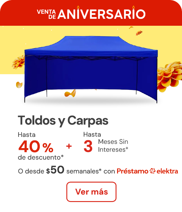 Toldos y Carpas con hasta de descuento