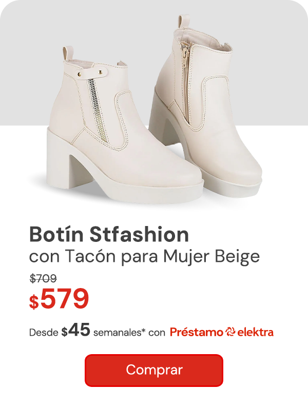 Botin-Mujer-Casual-Tacon-Crema