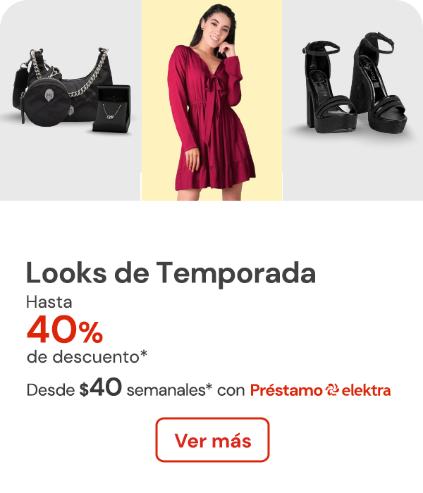 Ropa, zapatos, accesorios y más Hasta 40% de descuento