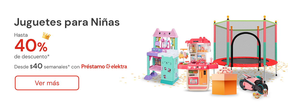 Juguetes para niñas con hasta 40% de descuento desde $40 semanales