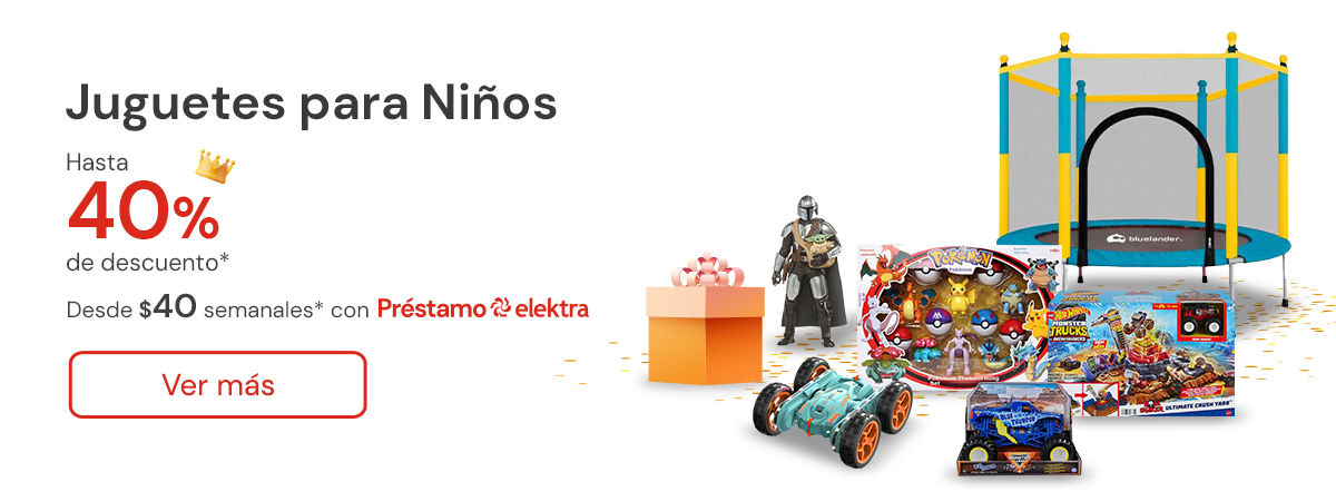 Juguetes para niños con hasta 40% de descuento desde $40 semanales