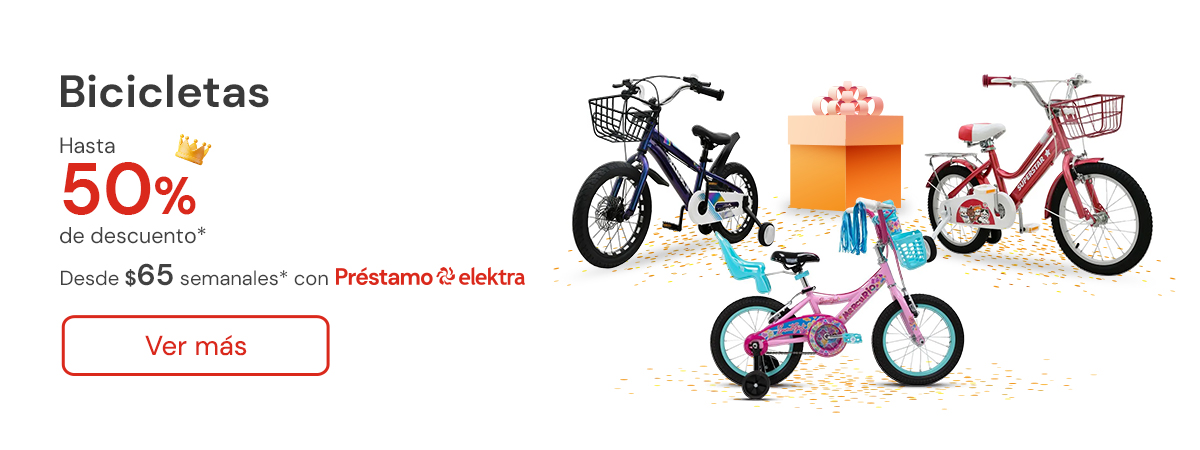 Bicicletas hasta 50% de descuento desde $65 semanales