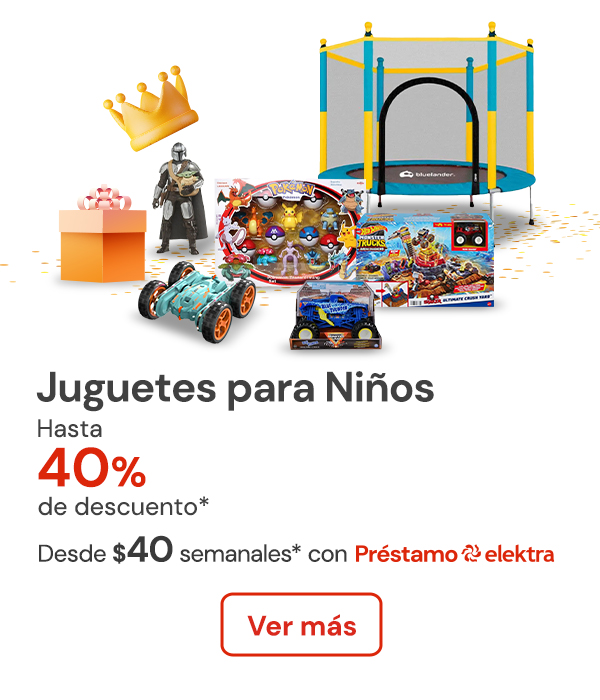 Juguetes para niños con hasta 40% de descuento desde $40 semanales