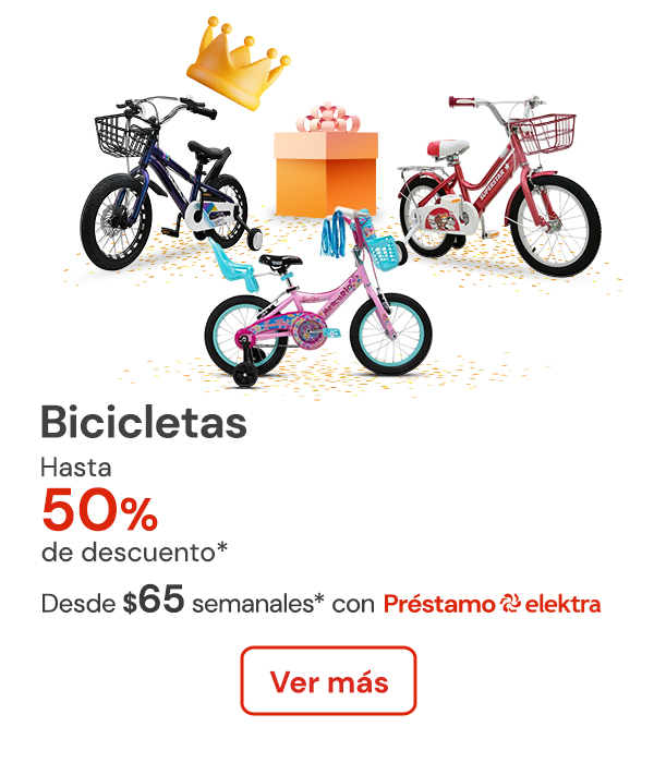 Bicicletas hasta 50% de descuento desde $65 semanales