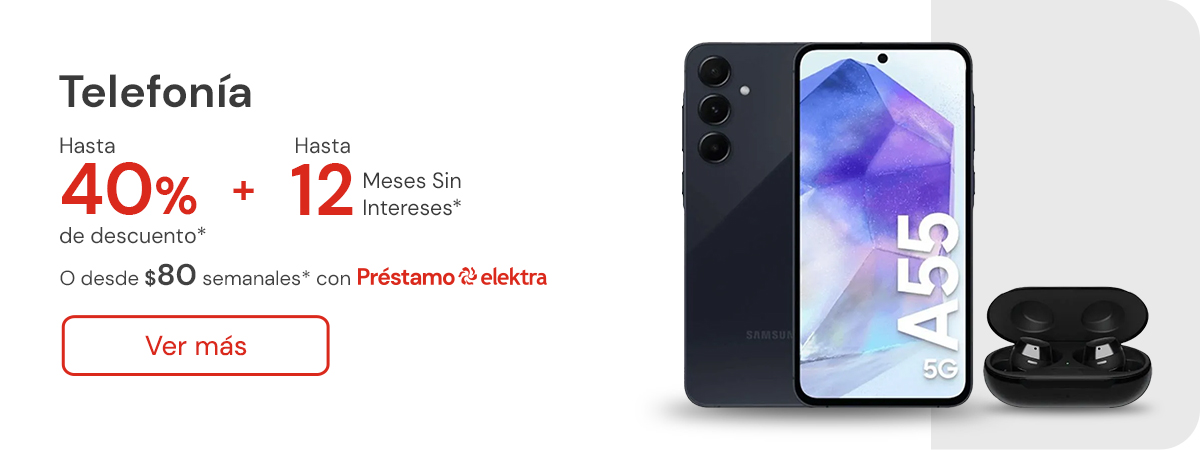 Telefonía hasta 40% d edescuento desde $80 semnales + hasta 12 MSI