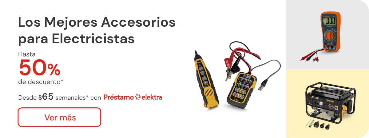 Los mejores accesorios para el electricista hasta 50% de descuento desde $65 semanales 