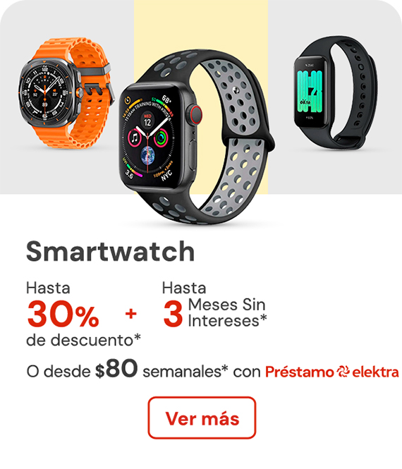 Accesorios hasta 30% de descuento desde $80 smenales +3 hasta MSI