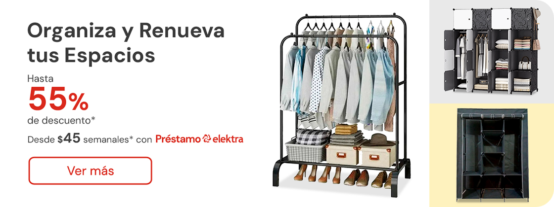 Organiza y renueva tus espacios hasta 55% de descuento desde $45 semanales