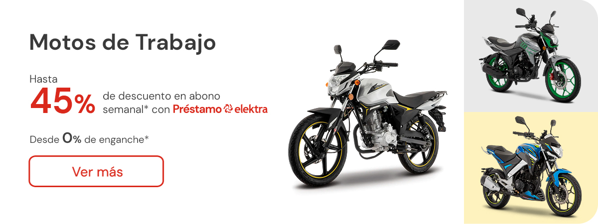 Motos de trabajo con hasta 45% de descuento en abono semanal