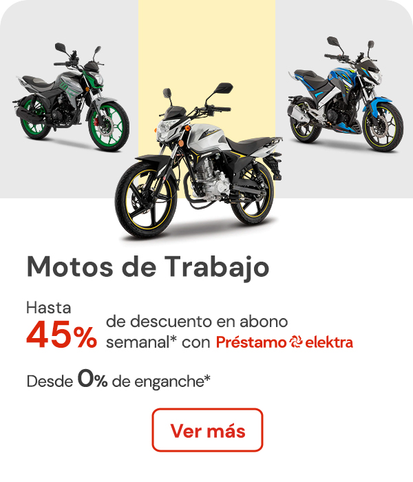 Motos de trabajo con hasta 45% de descuento en abono semanal