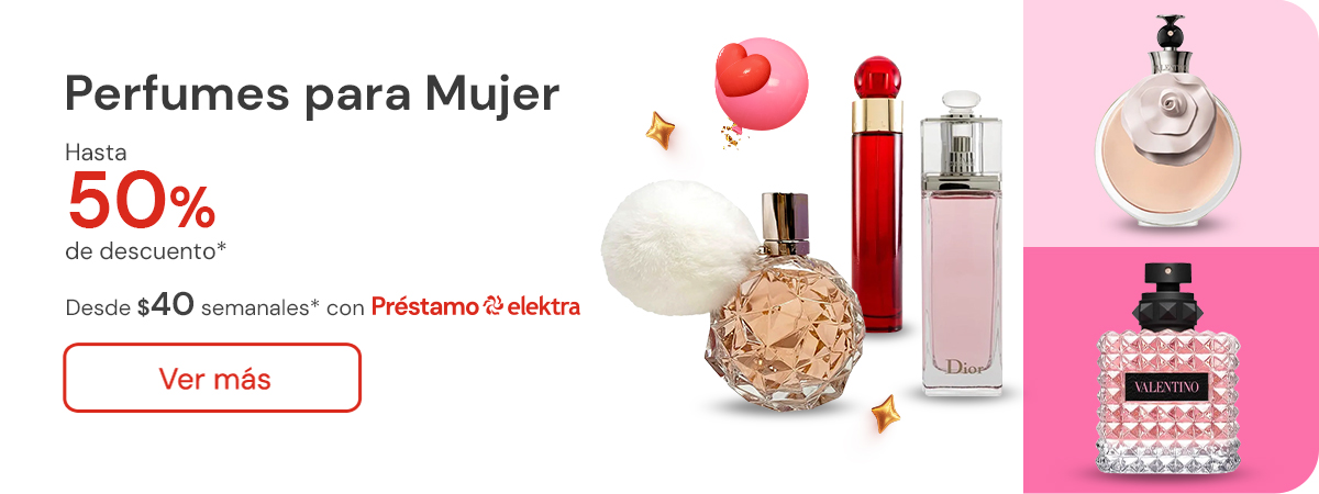 "PERFUMES MUJER hasta 50% de descuento desde $40 semanales"