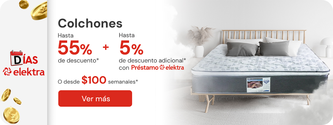  Colchones hasta 55% de descuento