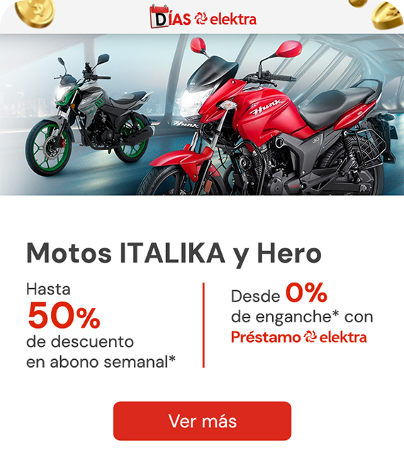 Motos Italika y Hero con hasta 50% de descuento en abono semanal