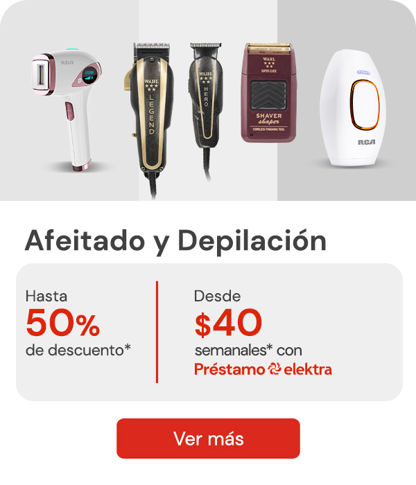 "AFEITADO Y DEPILACIÓN con hasta 50% de descuento desde $40 semanales"