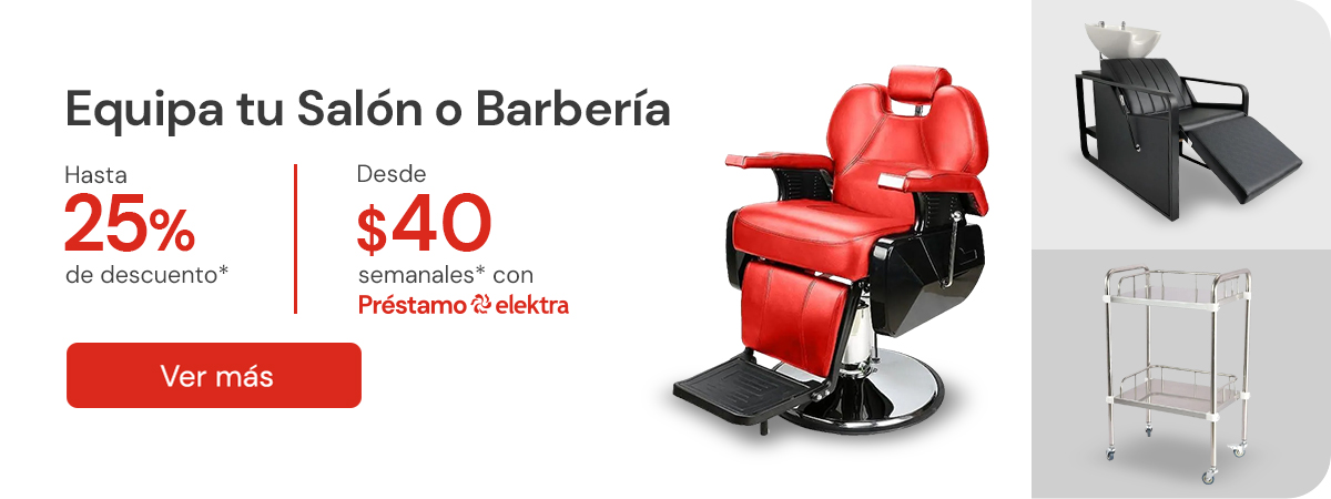  Equipa tu Salon o barberia , desde$ 40 semanales y hasta 25% de descuento