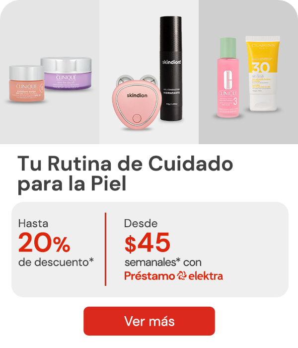 Tu rutina de cuidado para la piel desde $45 semanales y hasta 20% de descuento