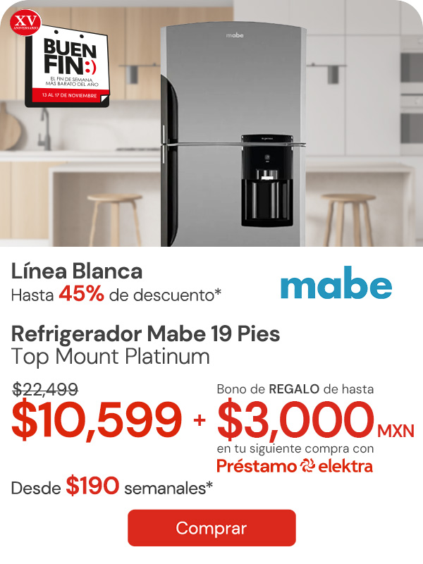 Línea blanca Hasta 45% de descuento Refrigerador Mabe 19 Pies 
