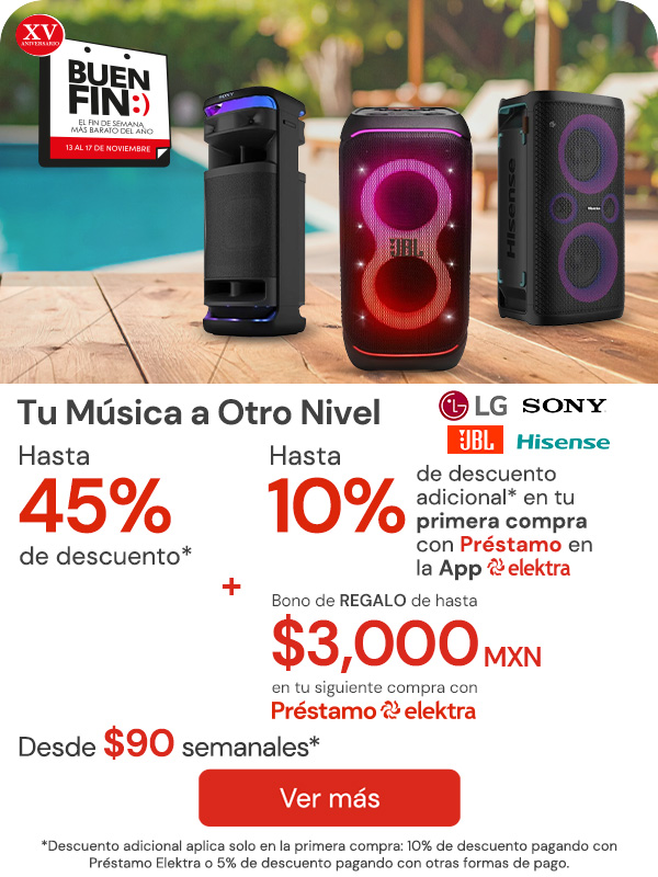 Tu música a otro nivel Hasta 45% + 10% Primera compra app