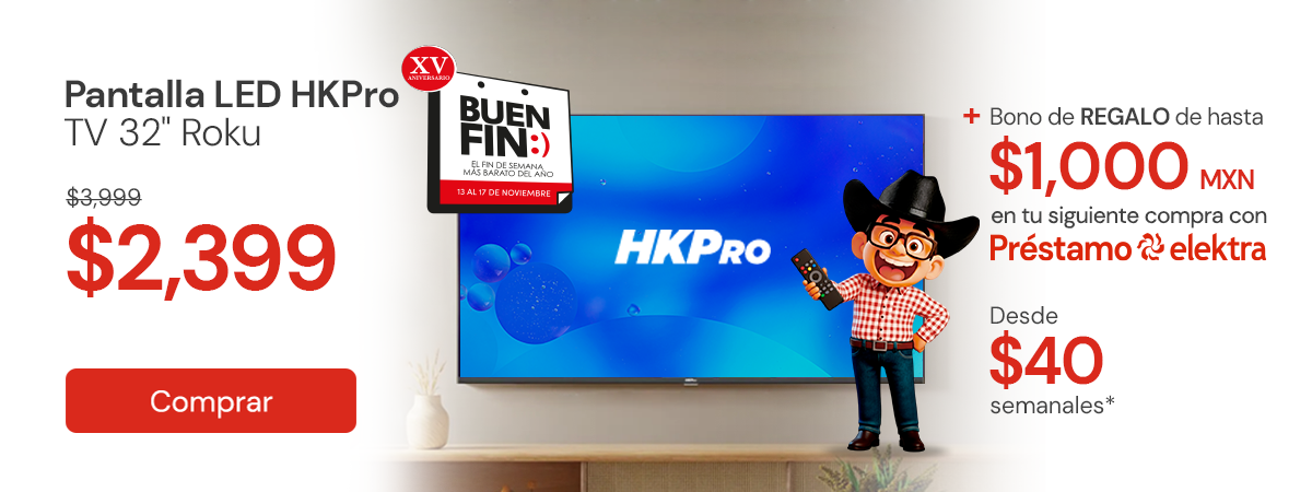 Pantalla de 32 LED HKPRO Roku