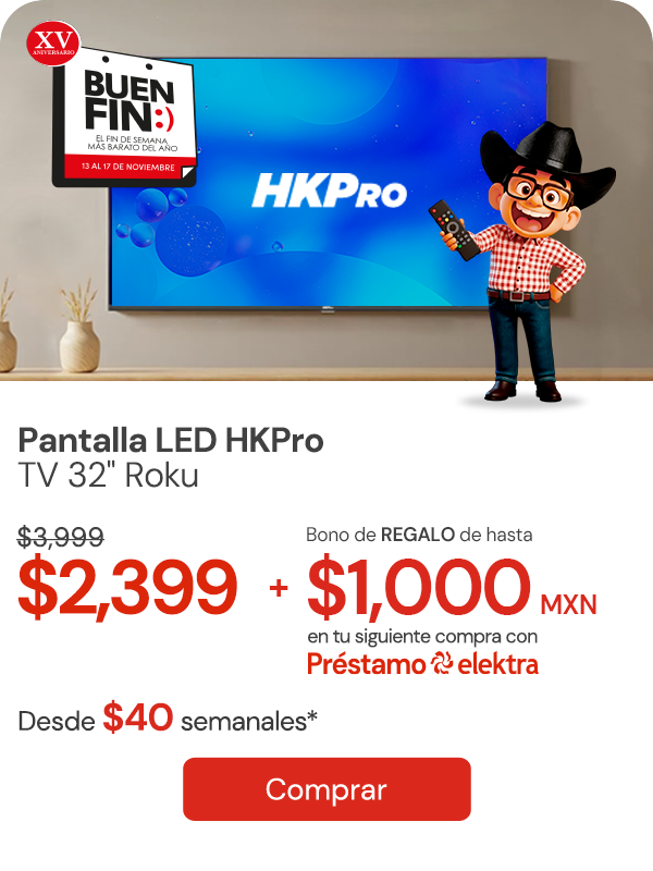 Pantalla de 32 LED HKPRO Roku