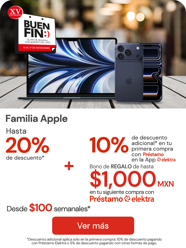 Familia Apple Hasta 20% + 10% Primera compra app