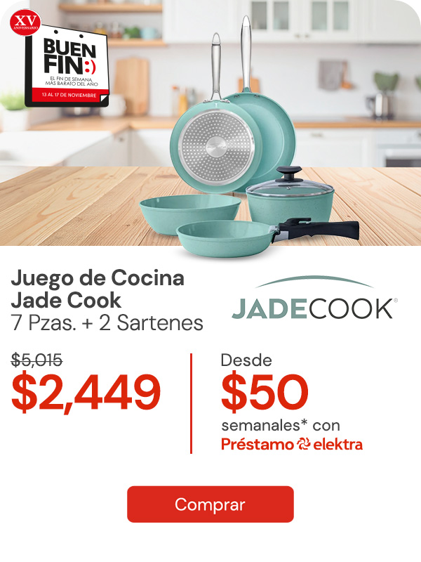JADE COOK Juego de Cocina 7 Piezas Jade Cook Smart + Sartenes (20 y 24 cm) "$5,015 $2,449 desde $50 semanales